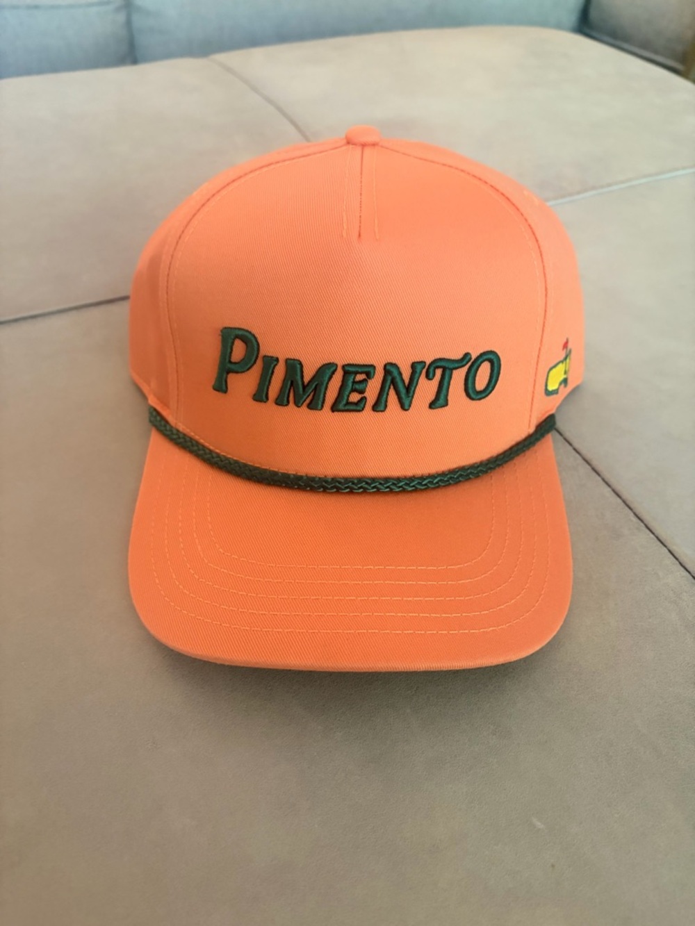Masters Orange Pimento Rope-Trim Cap